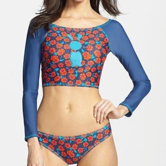 Marc By Marc Jacobs Maysie Cropped Rashguard & Hipster Bottoms - Picture 1 of 4